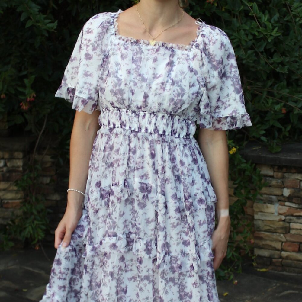 NWT Purple Patterned Dress